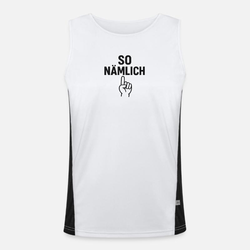 THAT'S HOW IT IS - Men's Functional Contrast Tank Top  - white/black