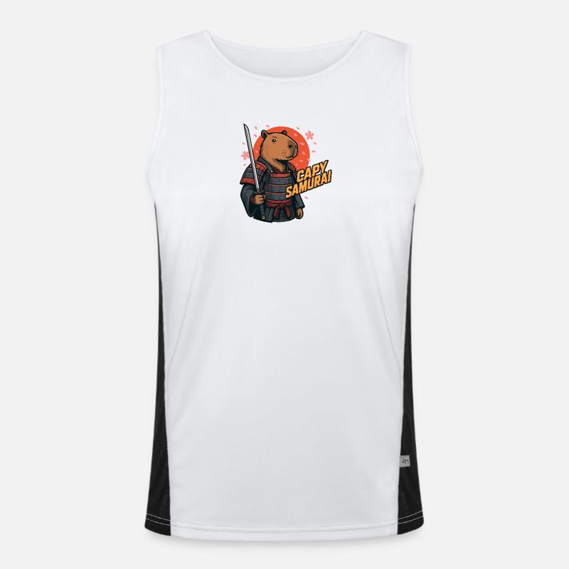 Capy Samurai – Zen Warrior Capybara 🐾
 Funktionelles Kontrast-Tank Top für Männer 