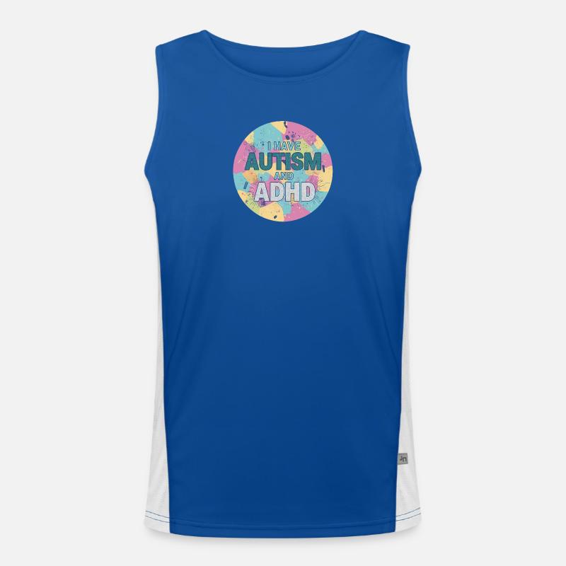 I Have Autism And ADHD Men's Functional Contrast Tank Top 