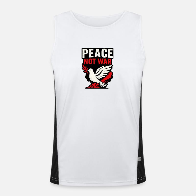 Peace Not War Men's Functional Contrast Tank Top 