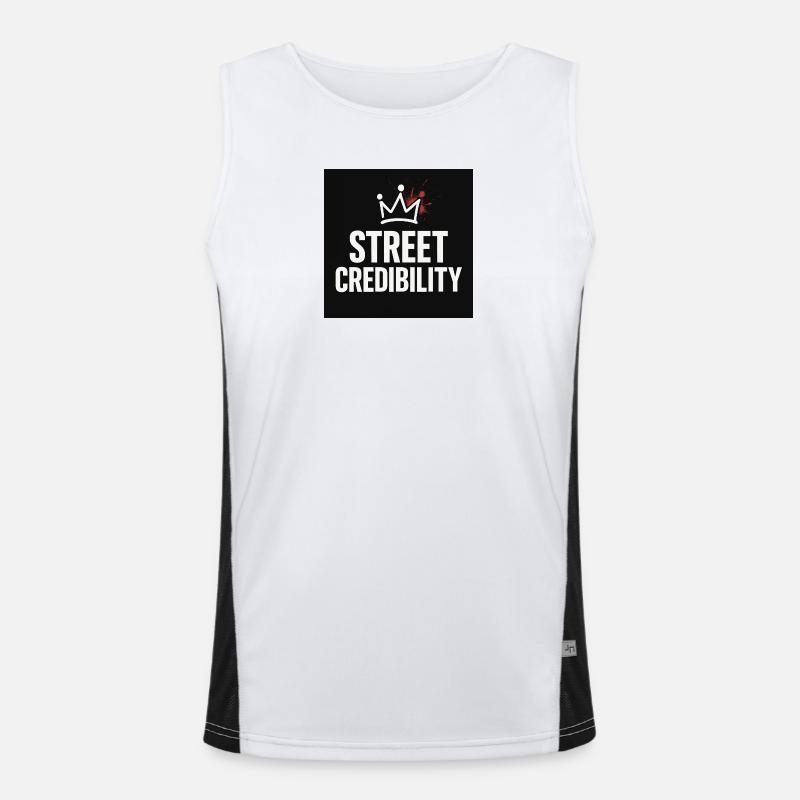 Street Credibility Krone Funktionelles Kontrast-Tank Top für Männer 