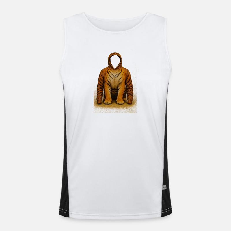 Illustration de sweat à capuche tigre Débardeur respirant contrasté Homme 