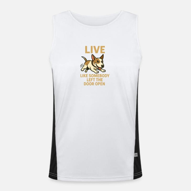 Live Like Door Open Dog Men's Functional Contrast Tank Top 