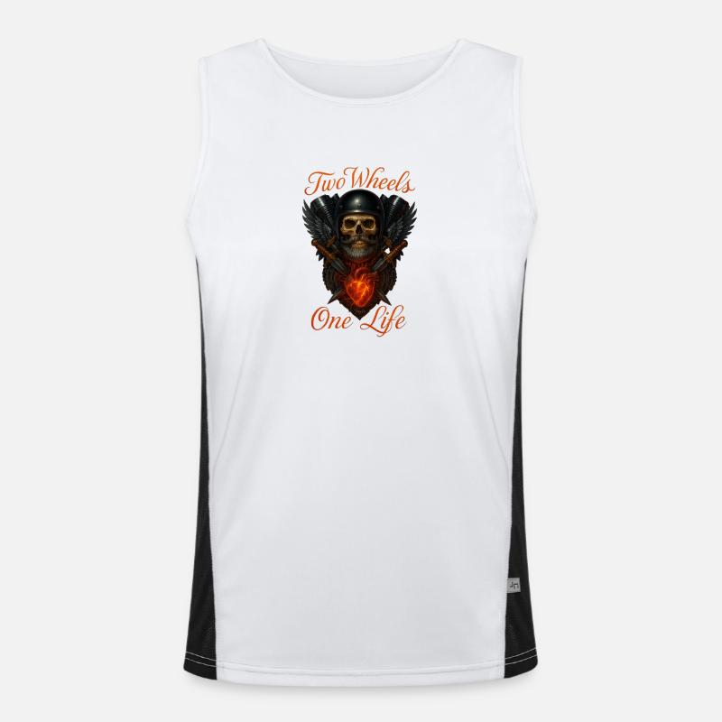 Zwei Räder, Ein Leben Funktionelles Kontrast-Tank Top für Männer 