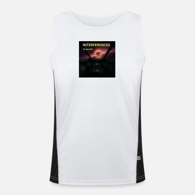 Nebula Cockpit Interference - Men's Functional Contrast Tank Top  - white/black