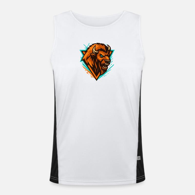 Logo de la Tempête d’Ours Turquoise Orange Débardeur respirant contrasté Homme 