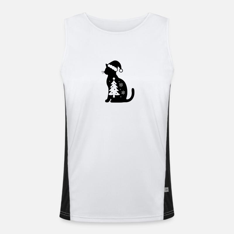 Katze Funktionelles Kontrast-Tank Top für Männer 