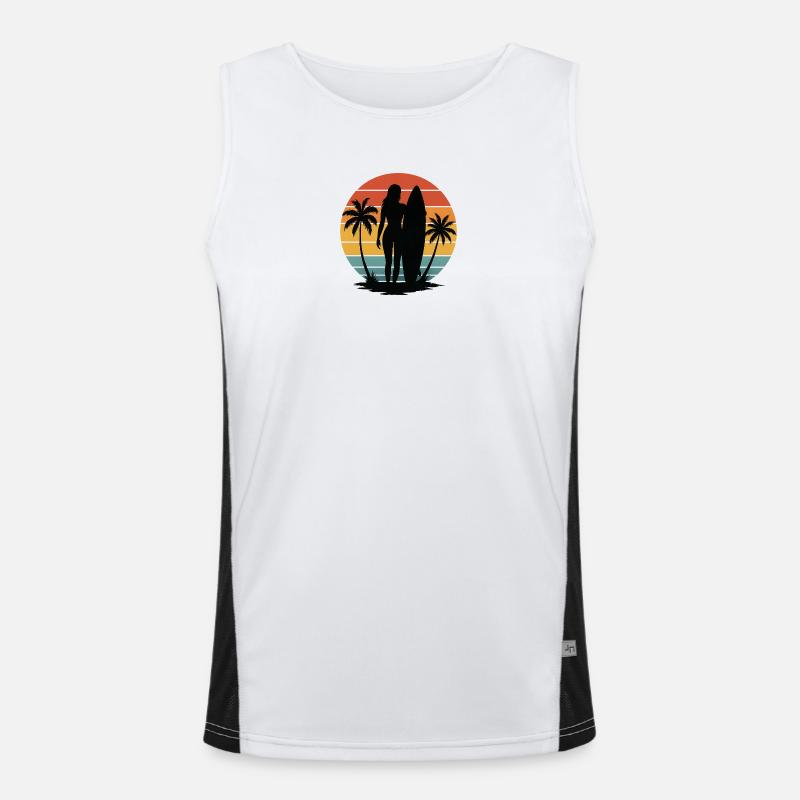 Surfeuse féminine Retro Sunset Débardeur respirant contrasté Homme 