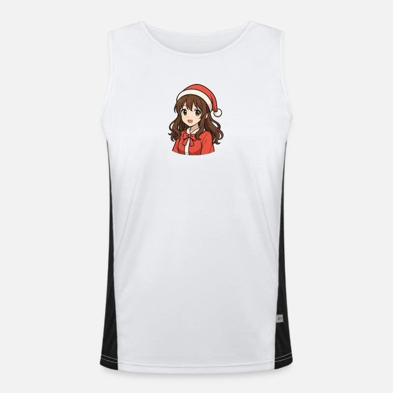 Fille d’anime magique de Noël Débardeur respirant contrasté Homme 
