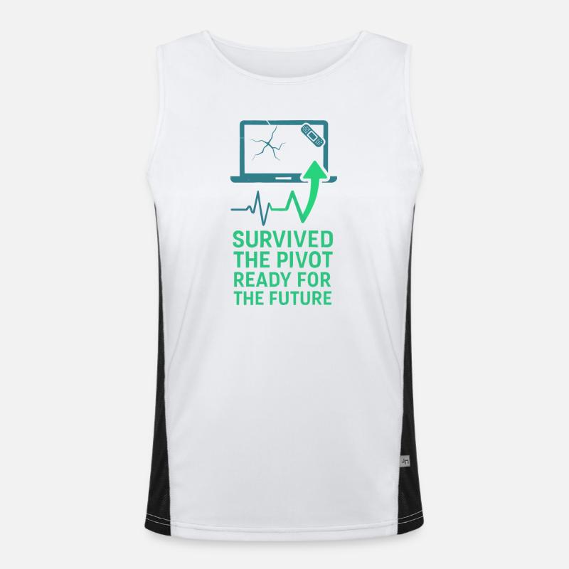 Startup Founder Survivor Burnout Recover Men's Functional Contrast Tank Top 