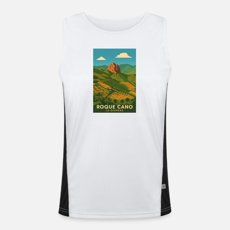 Roque Cano La Gomera Funktionelles Kontrast-Tank Top für Männer 