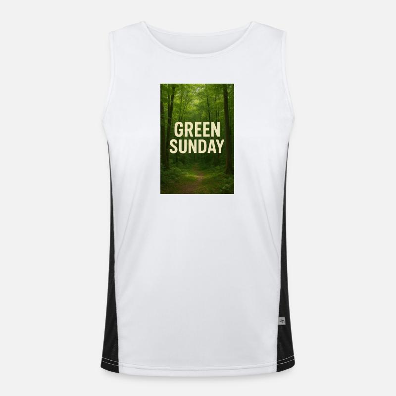 Dimanche vert dans la forêt Débardeur respirant contrasté Homme 