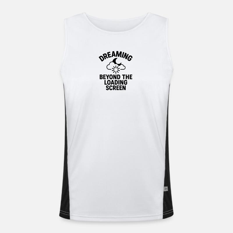 Dreaming Beyond Loading Screen - Men's Functional Contrast Tank Top  - white/black