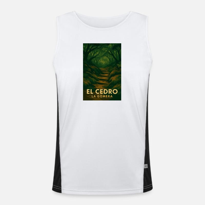 El Cedro – Mystical Forest Trail Men's Functional Contrast Tank Top 