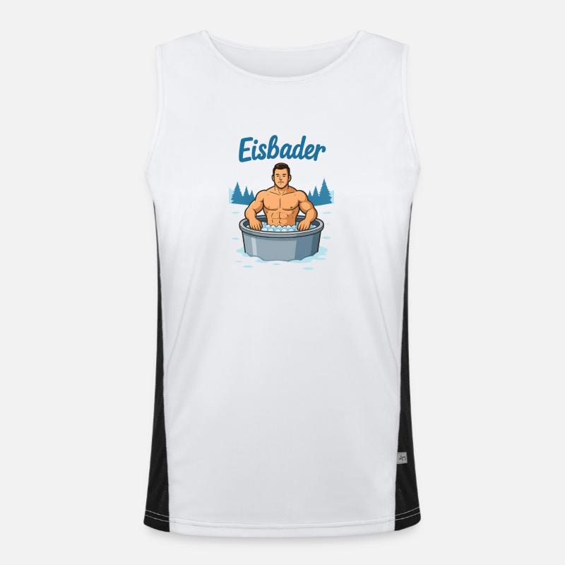 Eisbader Muskelmann im Eisbad Funktionelles Kontrast-Tank Top für Männer 