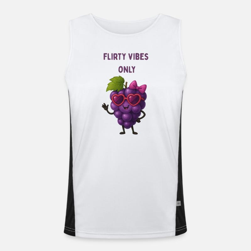 Flirting Grape Graphic Men's Functional Contrast Tank Top 