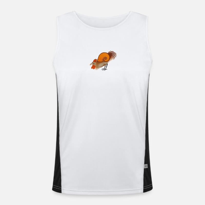Medieval Rooster – Stylized Creature Men's Functional Contrast Tank Top 