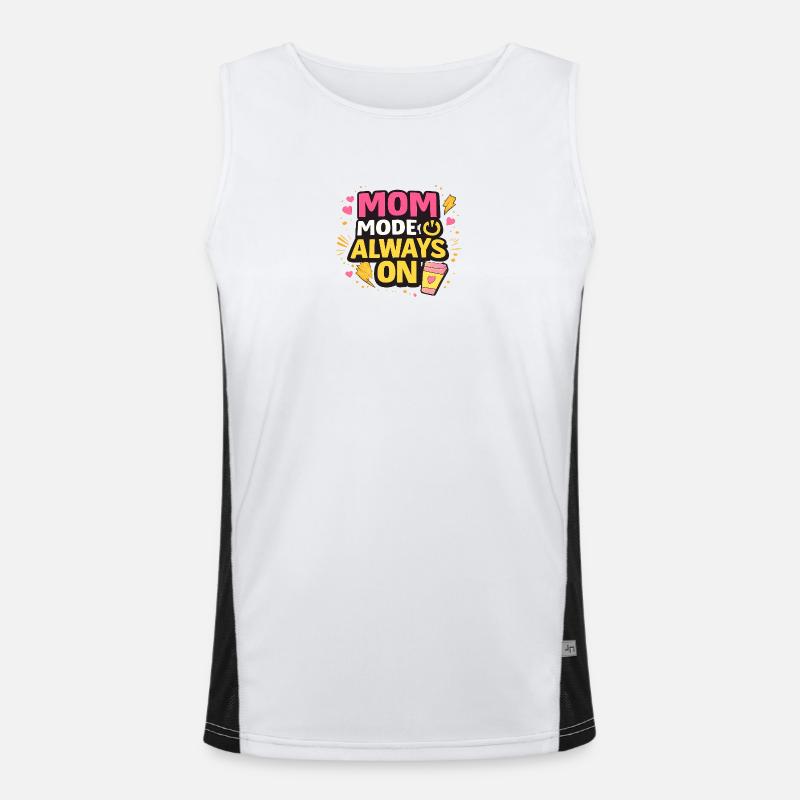 Mom Mode Always On – Design Statement Drôle de Maman Débardeur respirant contrasté Homme 