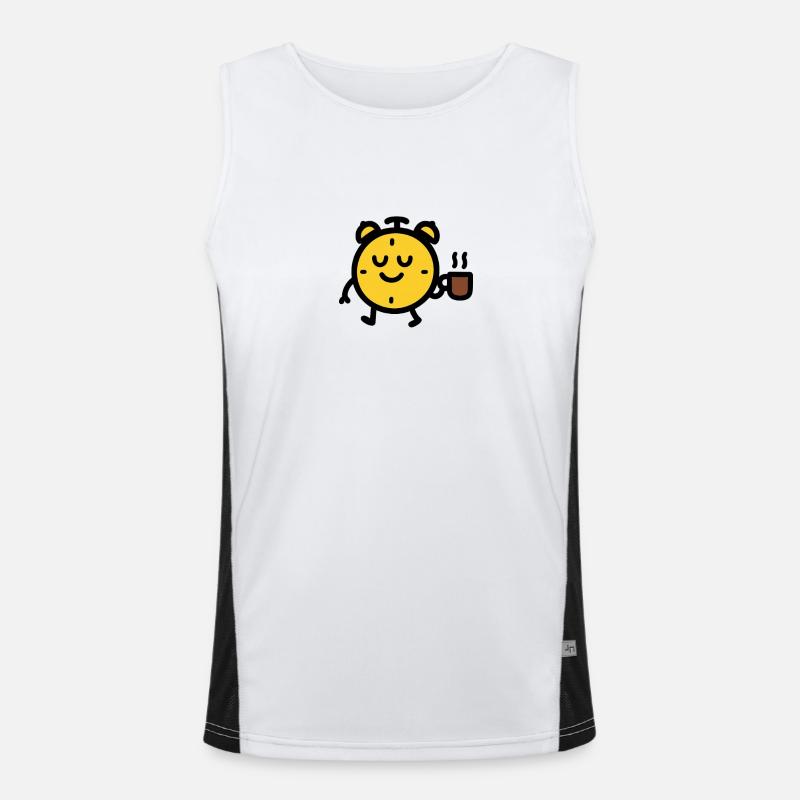 Coffee Time Men's Functional Contrast Tank Top 