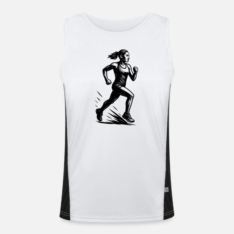 Clear running message Men's Functional Contrast Tank Top 
