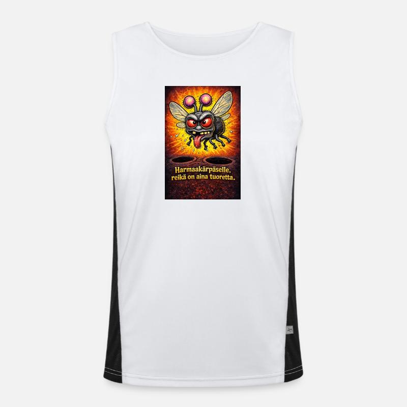 For a grey fly, the hole is always a source of dust Men's Functional Contrast Tank Top 