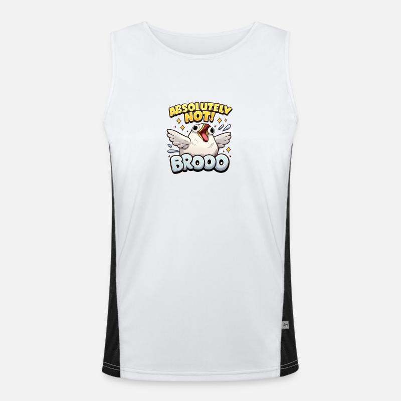 White Bird Meme Funktionelles Kontrast-Tank Top für Männer 