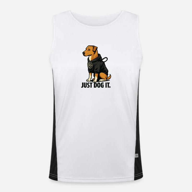Just Dog It Funktionelles Kontrast-Tank Top für Männer 