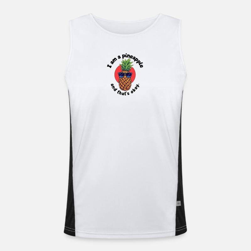 Ananas avec lunettes de soleil Débardeur respirant contrasté Homme 