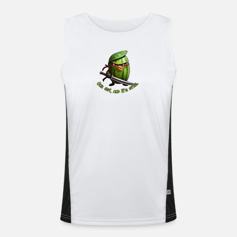 Ninja pastèque avec l’épée Débardeur respirant contrasté Homme 