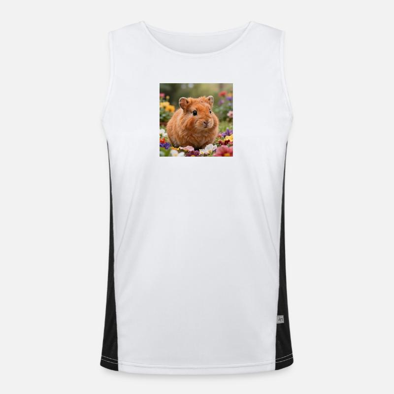Blumiger Hamstertraum Funktionelles Kontrast-Tank Top für Männer 