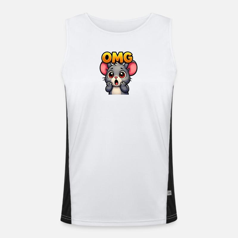OMG Maus  Funktionelles Kontrast-Tank Top für Männer 