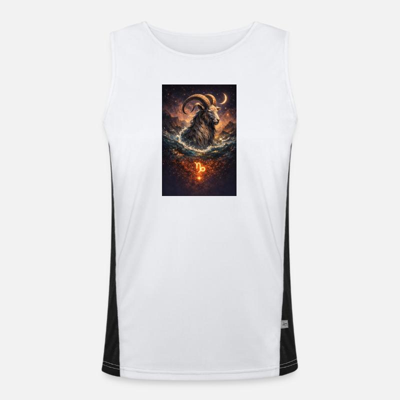 Steinbock Funktionelles Kontrast-Tank Top für Männer 