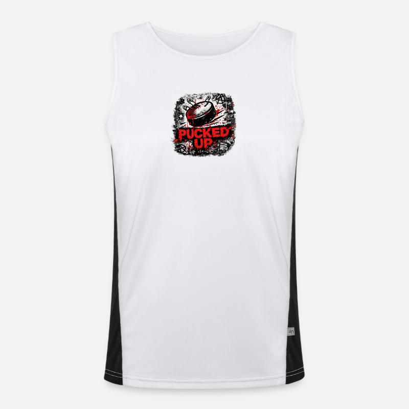 Punk graffitier déformé Débardeur respirant contrasté Homme 