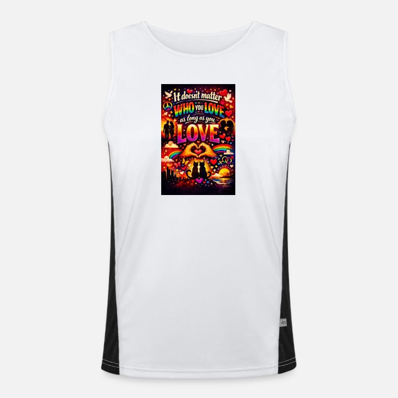 Love knows no boundaries Men's Functional Contrast Tank Top 