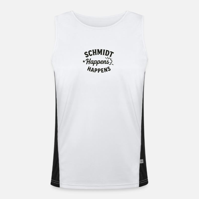 Schmidt Happens Wortwitz Funktionelles Kontrast-Tank Top für Männer 