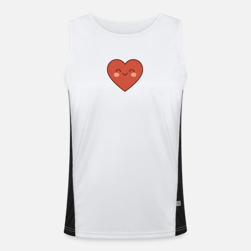 Warm smiling heart Men's Functional Contrast Tank Top 