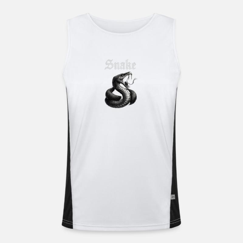 Gothischer Schlangenprint Fans Geschenkidee  Funktionelles Kontrast-Tank Top für Männer 