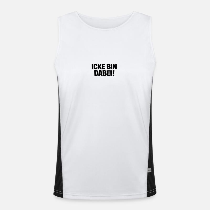 ICKE BIN DABEI! Berliner Style Funktionelles Kontrast-Tank Top für Männer 