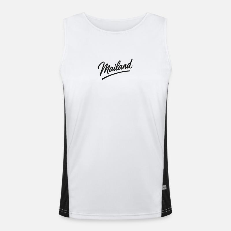 Milan Script Logo – Milan Lettering Men's Functional Contrast Tank Top 