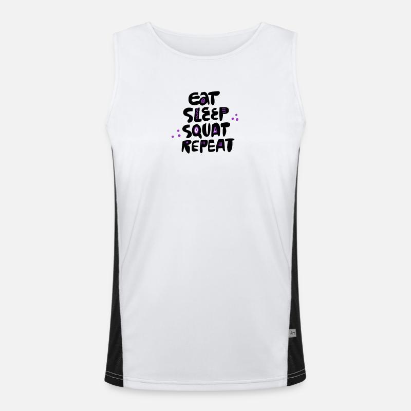 Eat Sleep Squat Repeat Men's Functional Contrast Tank Top 