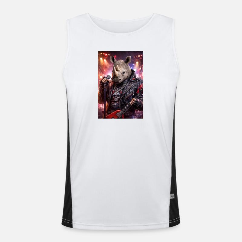 RockyZoo14 Funktionelles Kontrast-Tank Top für Männer 