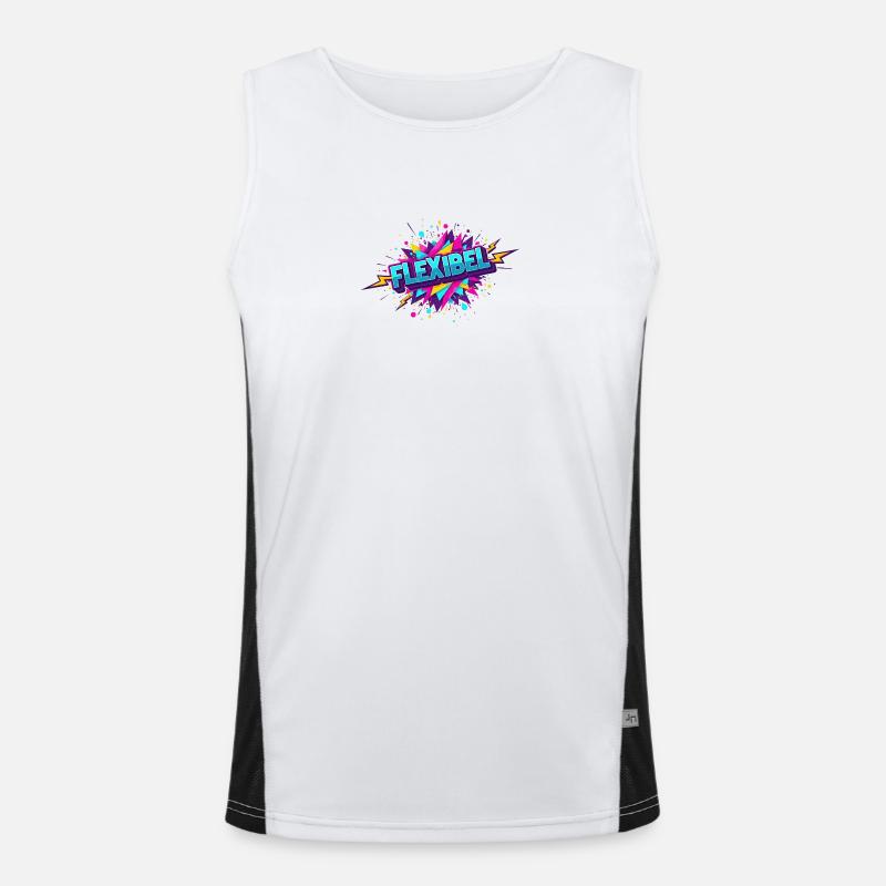 Flexibel Comic Neon Explosion Funktionelles Kontrast-Tank Top für Männer 