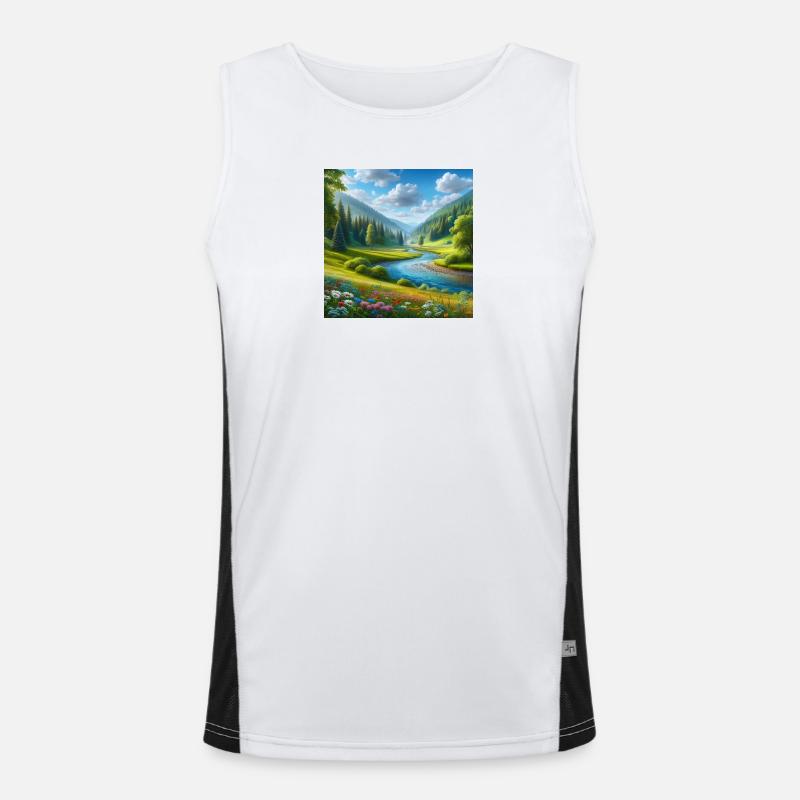 A beautiful spring hall Men's Functional Contrast Tank Top 