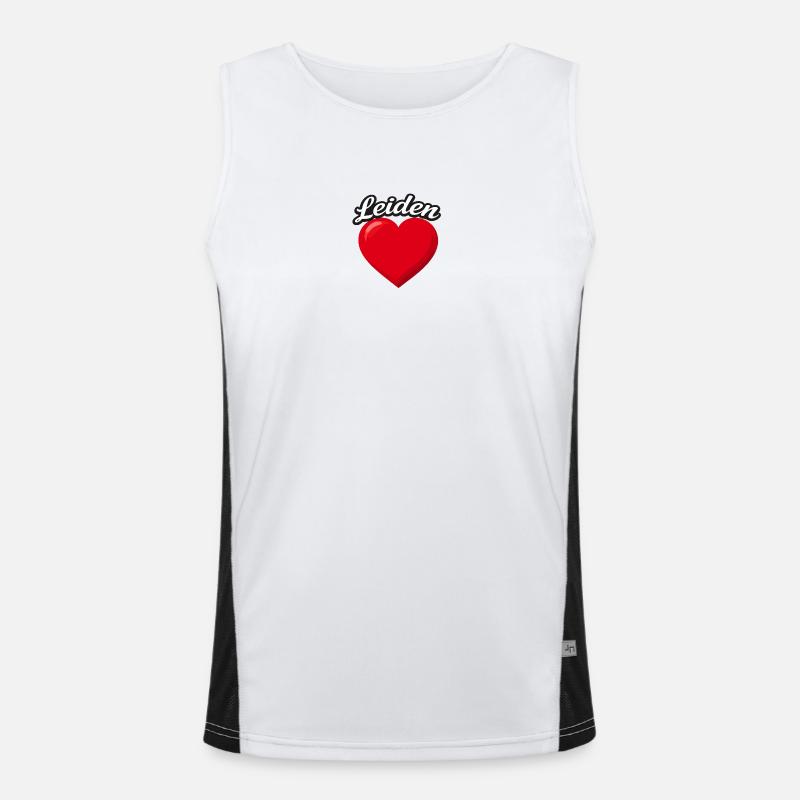 Herzentwurf von Leiden Funktionelles Kontrast-Tank Top für Männer 