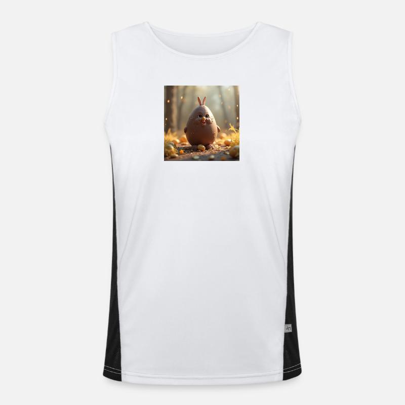 An Easter Bunny - Men's Functional Contrast Tank Top  - white/black