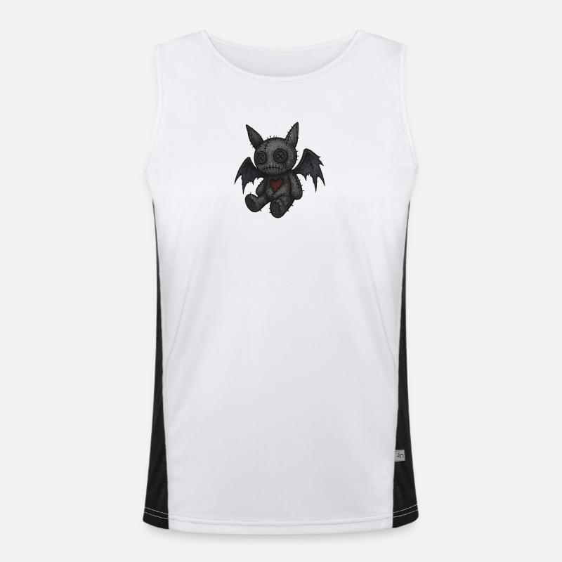 Quilted Monster with Wings Men's Functional Contrast Tank Top 