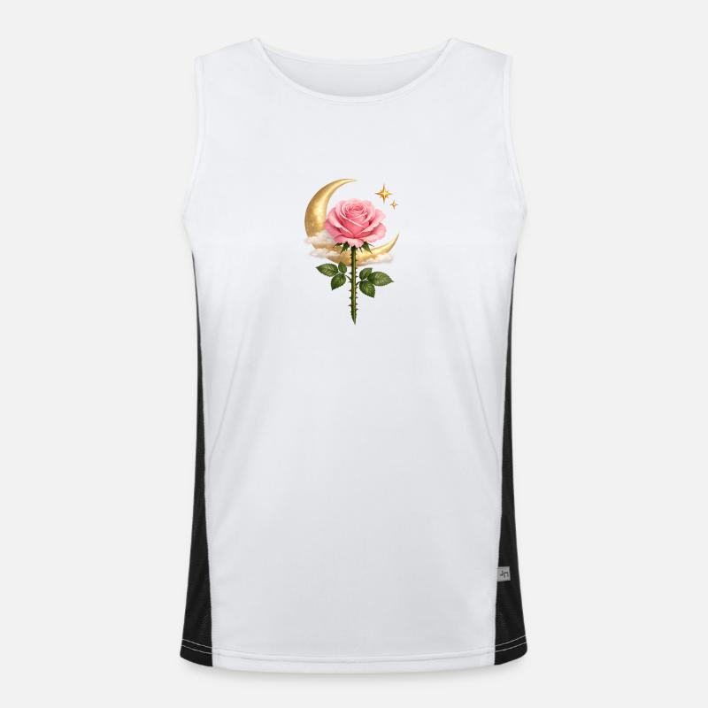 Moon Rose Magic Men's Functional Contrast Tank Top 