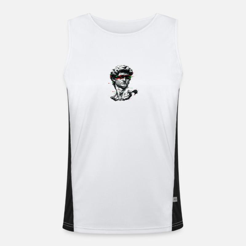 Bust Glitch Baroque Men's Functional Contrast Tank Top 