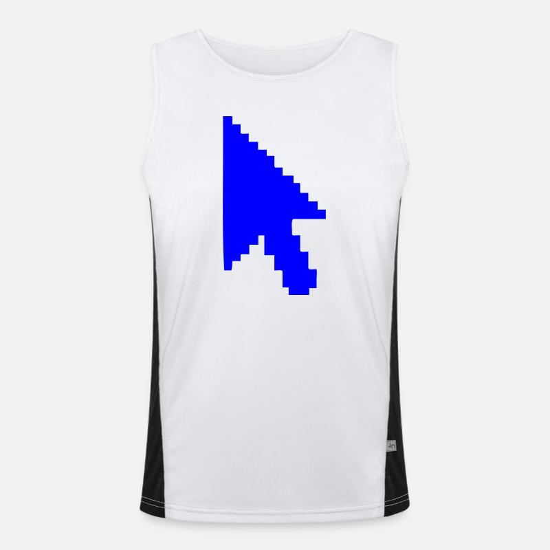 Pointer Mouse Silhouette - Men's Functional Contrast Tank Top  - white/black