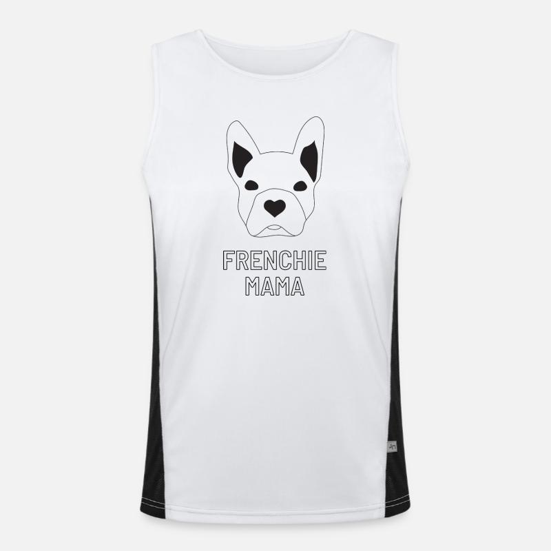 frenchie mama Funktionelles Kontrast-Tank Top für Männer 